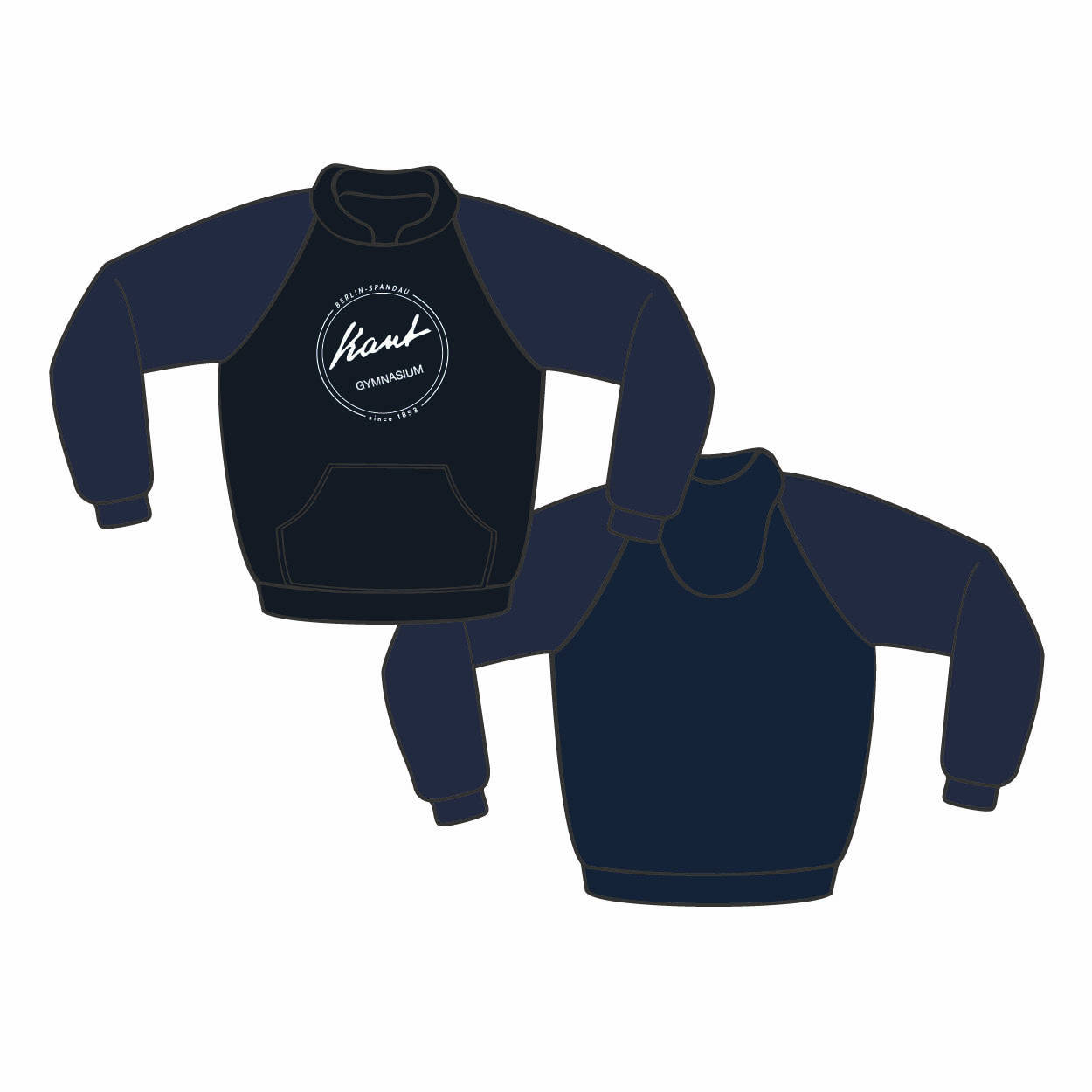 Hoodie 2-farbig - Unisex